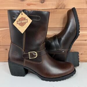Harley Davidson Lalanne Brown Motorcycle Engineer Boots D84689 Womens size 11 M